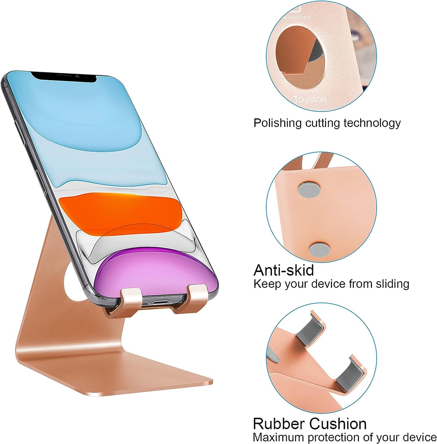 The Phone-Pampering Throne: A Rose Gold Royal Cradle for Your Pocket-Sized Palace!