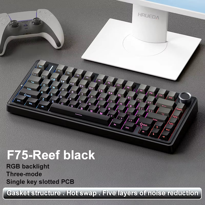 AULA F75: The Keyboard That Plays More Games Than You Do – Now in Wireless, Bluetooth, and Wired Options, with RGB That Will Outshine Your Life Choices!
