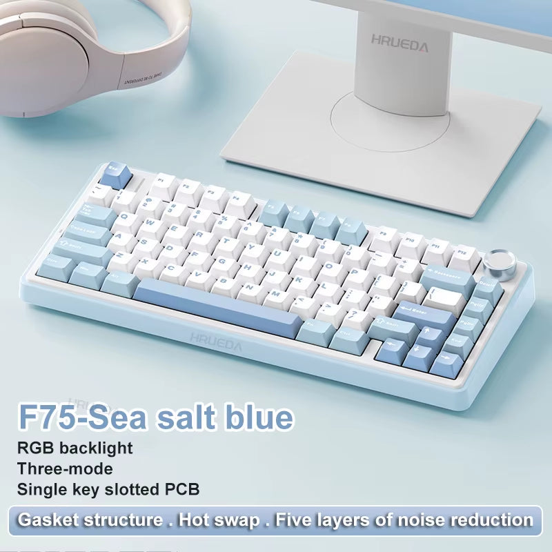 AULA F75: The Keyboard That Plays More Games Than You Do – Now in Wireless, Bluetooth, and Wired Options, with RGB That Will Outshine Your Life Choices!