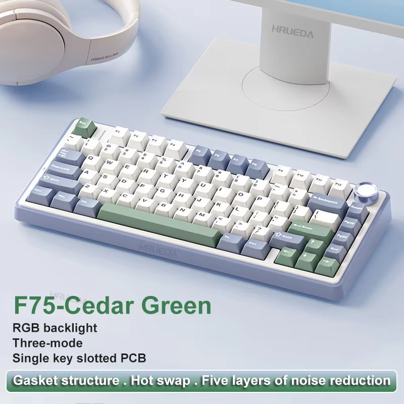 AULA F75: The Keyboard That Plays More Games Than You Do – Now in Wireless, Bluetooth, and Wired Options, with RGB That Will Outshine Your Life Choices!