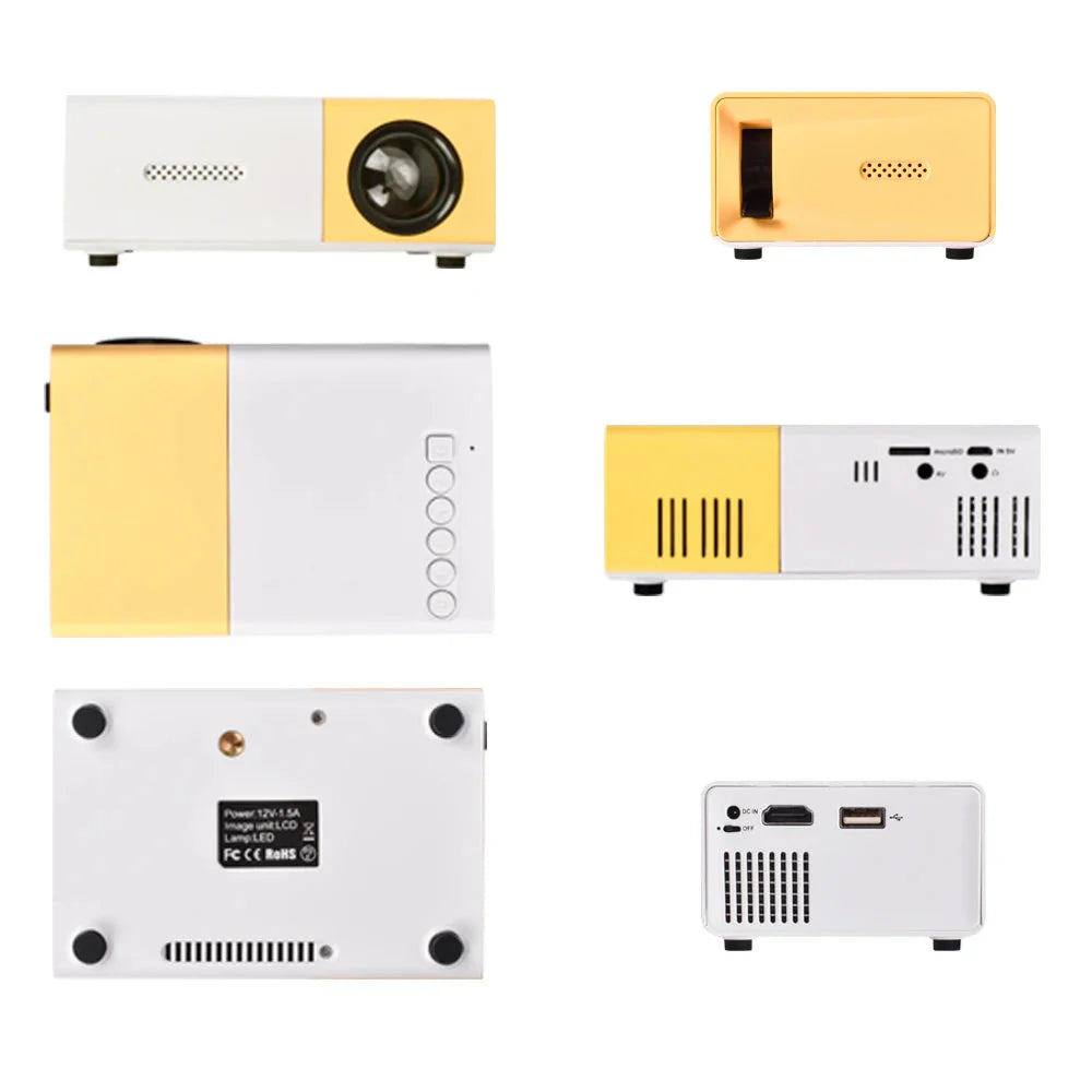 "Mini Projector β 1080P Full HD Support, Portable LED Projector, 4K Video Playback, Multiple Connectivity Options "
