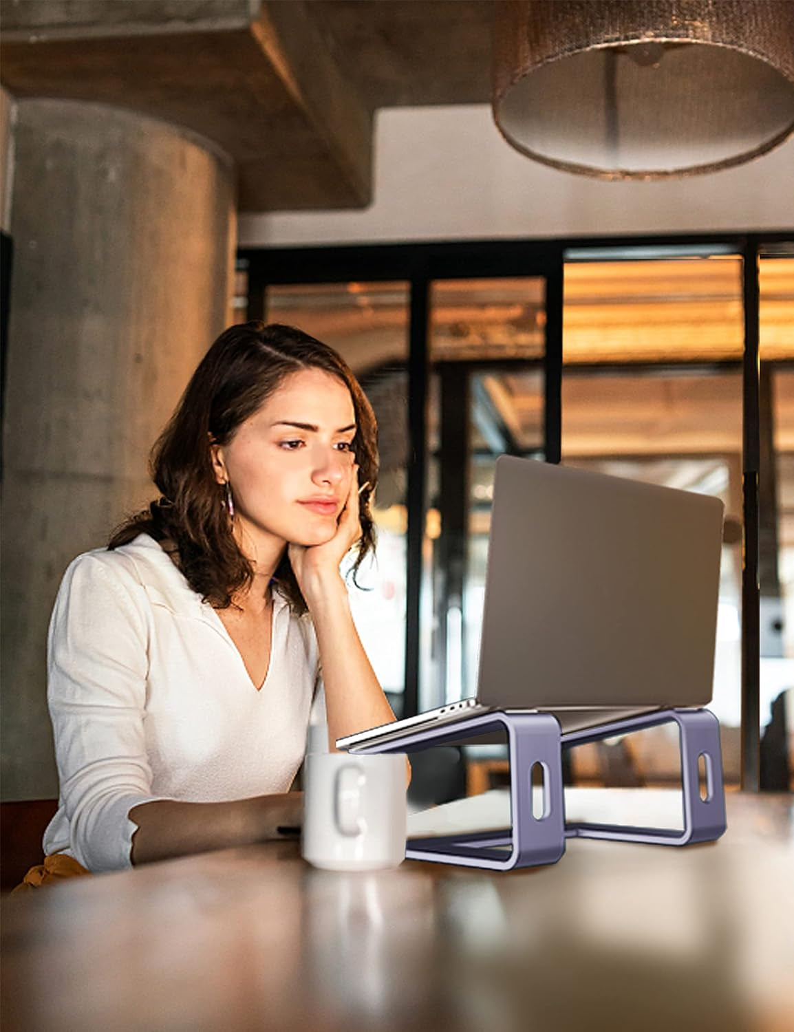 Purple Perch for Your Pile of Pixels: Elevate Your Laptop and Your Mood with This Fancy Metal Stand!