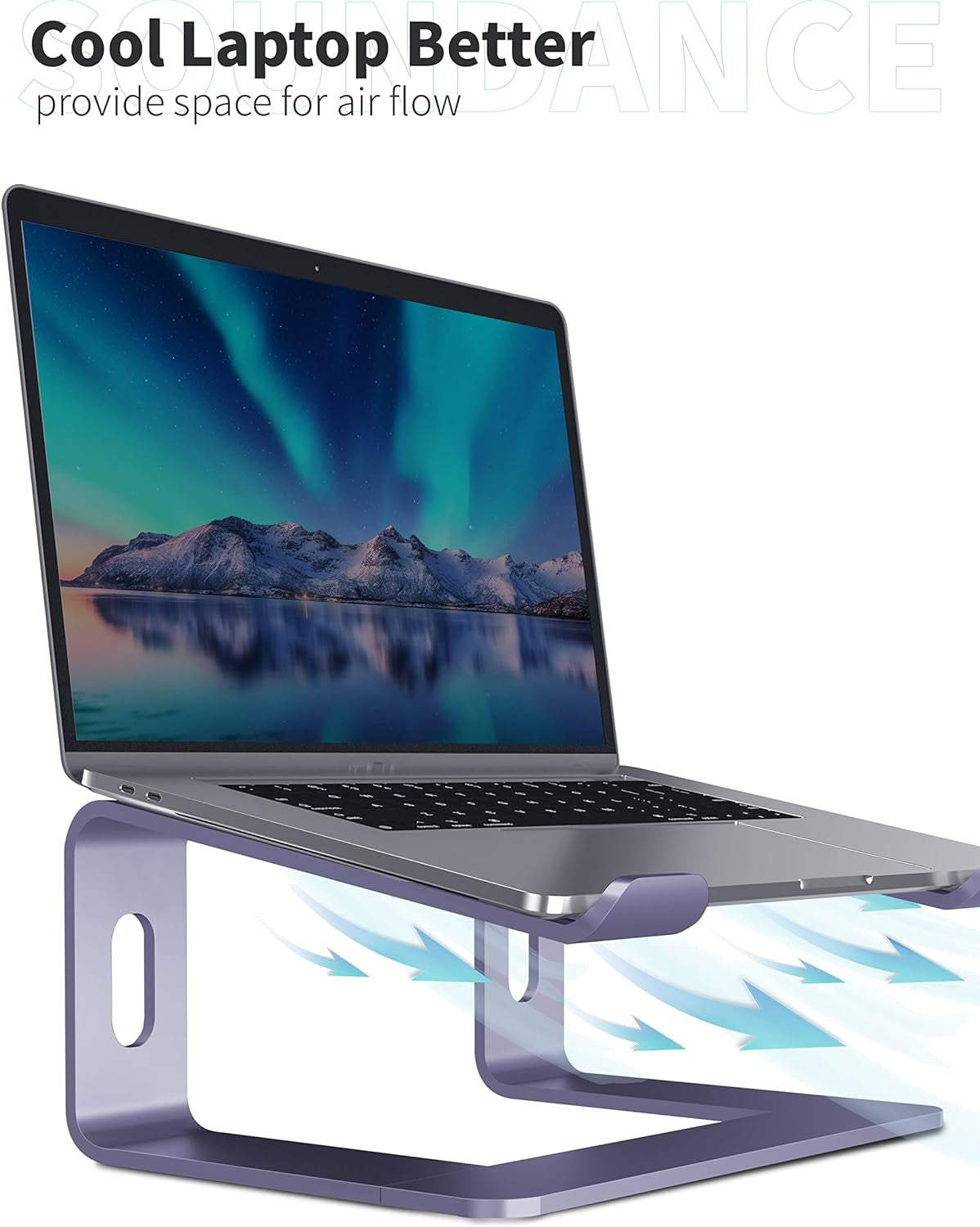 Purple Perch for Your Pile of Pixels: Elevate Your Laptop and Your Mood with This Fancy Metal Stand!