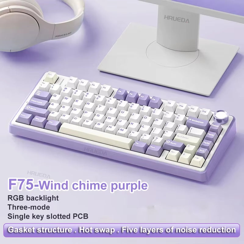 AULA F75: The Keyboard That Plays More Games Than You Do – Now in Wireless, Bluetooth, and Wired Options, with RGB That Will Outshine Your Life Choices!