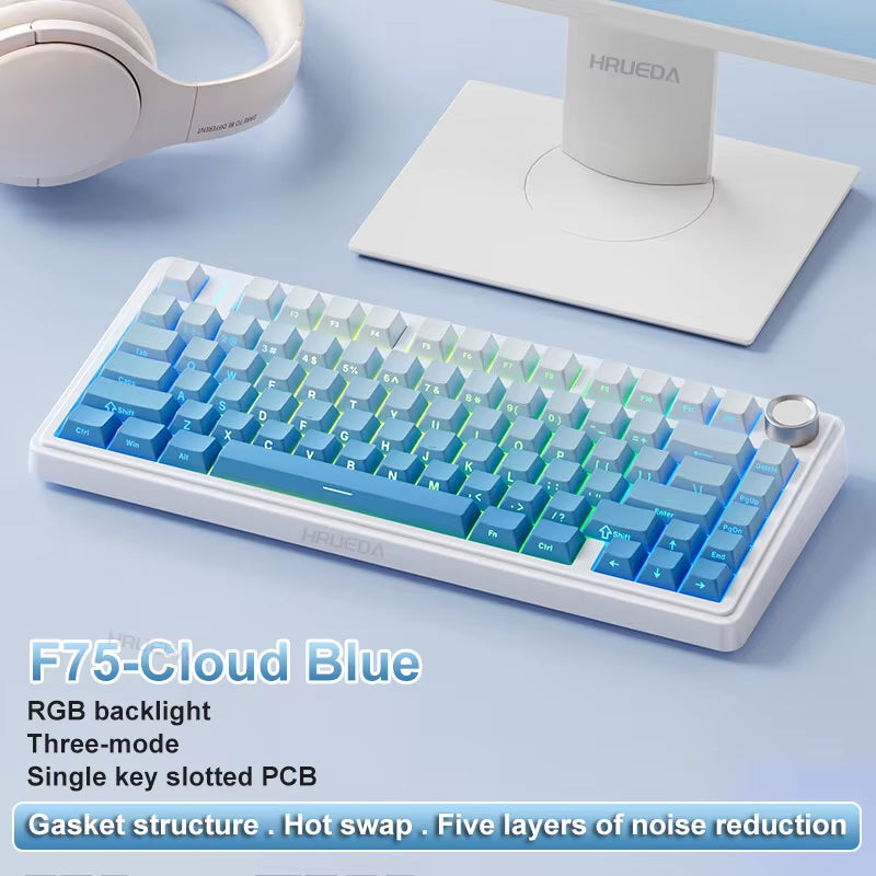 AULA F75: The Keyboard That Plays More Games Than You Do – Now in Wireless, Bluetooth, and Wired Options, with RGB That Will Outshine Your Life Choices!