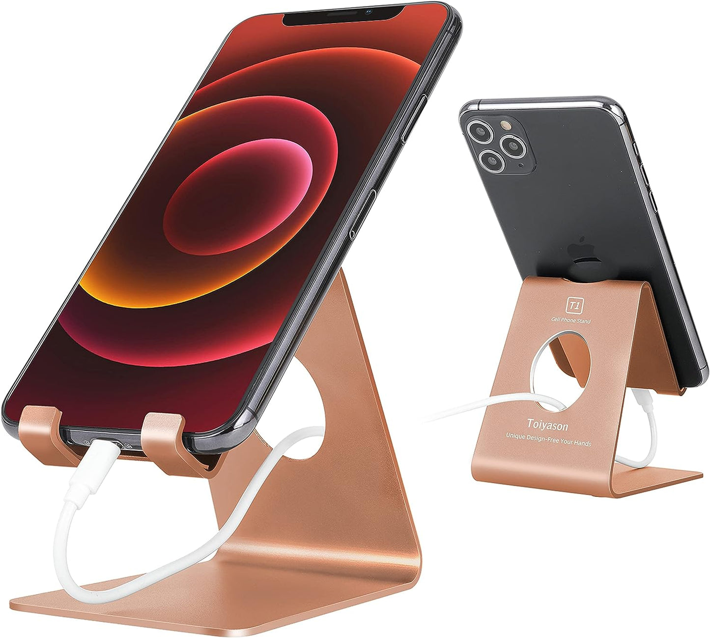 The Phone-Pampering Throne: A Rose Gold Royal Cradle for Your Pocket-Sized Palace!