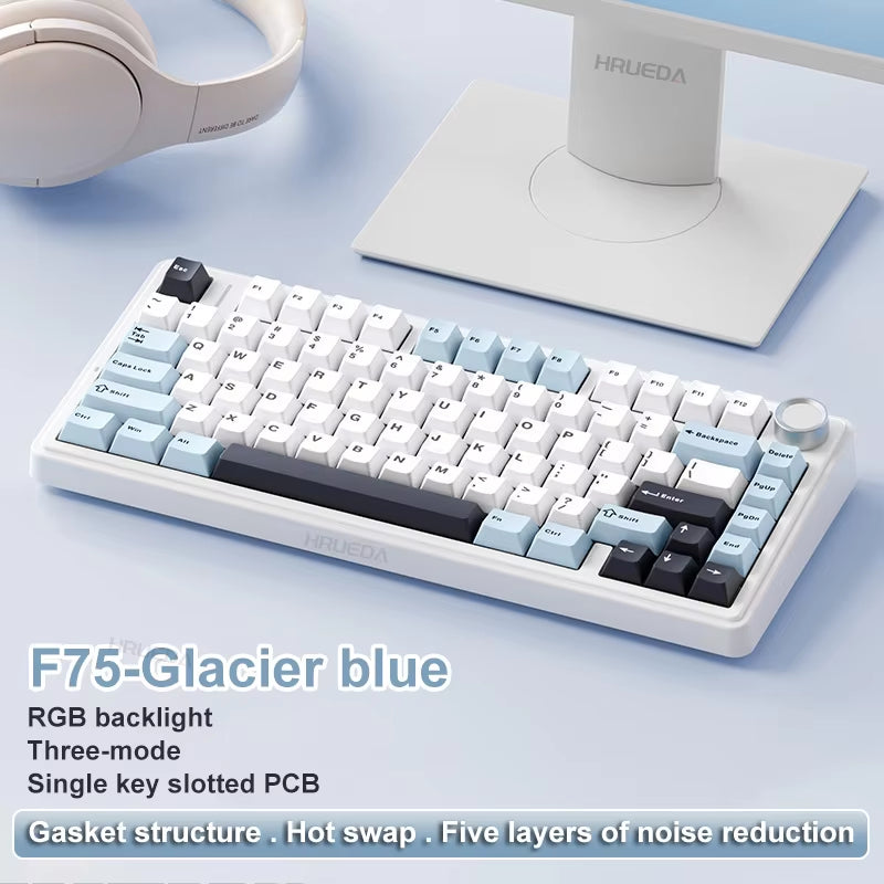 AULA F75: The Keyboard That Plays More Games Than You Do – Now in Wireless, Bluetooth, and Wired Options, with RGB That Will Outshine Your Life Choices!