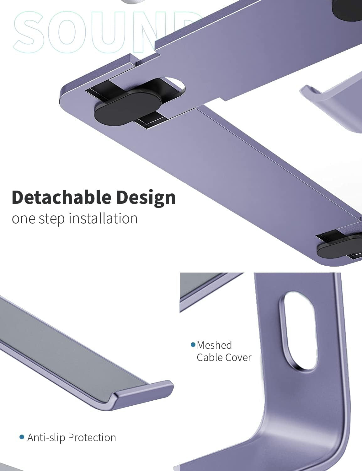 Purple Perch for Your Pile of Pixels: Elevate Your Laptop and Your Mood with This Fancy Metal Stand!