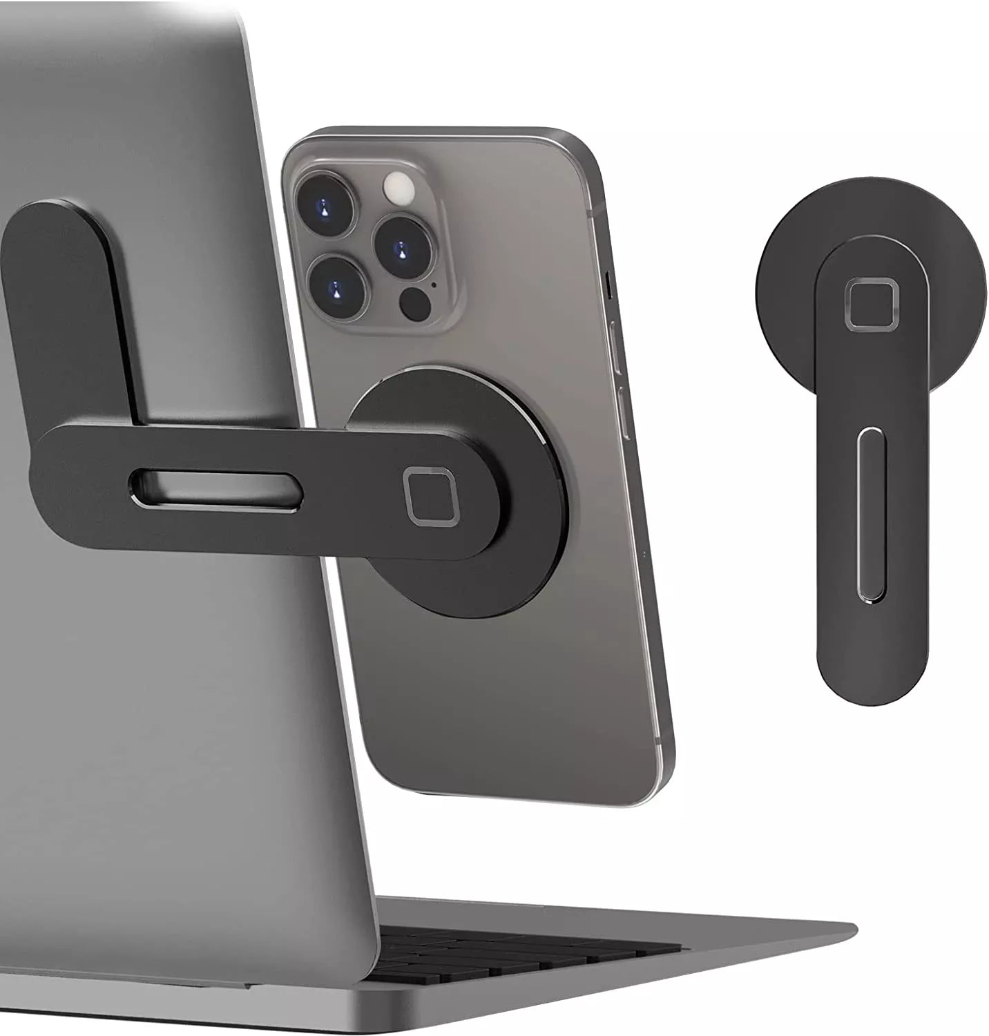 The "I Can’t Believe It’s Not a Phone Stand" - The Magical Magnetic Hugger for Your Laptop and Cells, Slimmer than a Diet Soda!