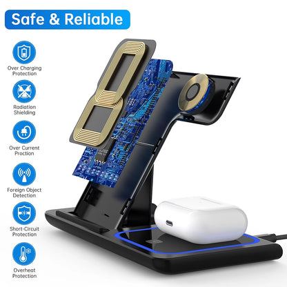 Super Speedy Magic Plate: Juice Up Your iPhones, Watch, and Ear Snacks All at Once - Now with Extra Zing!