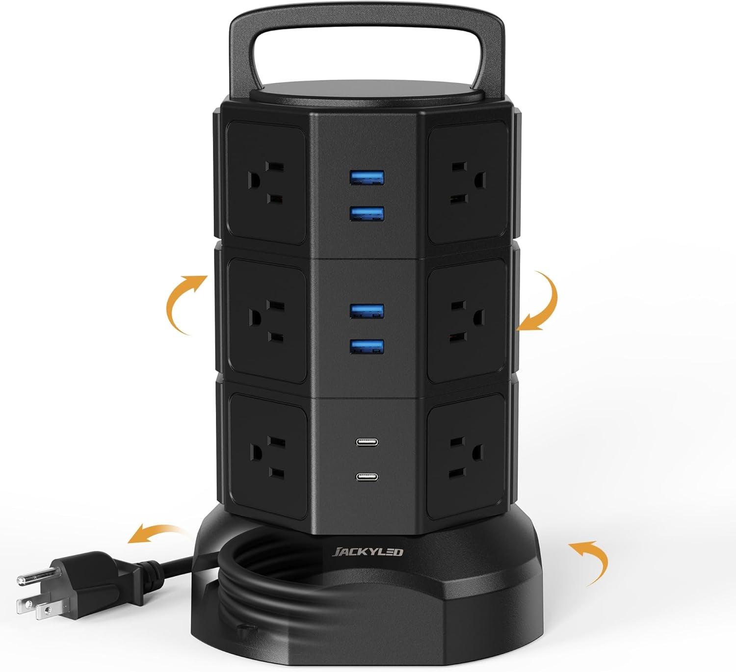 Surge-ious Power Tower: The Ultimate Outlet Party with More USB Ports Than Your Family Reunion!