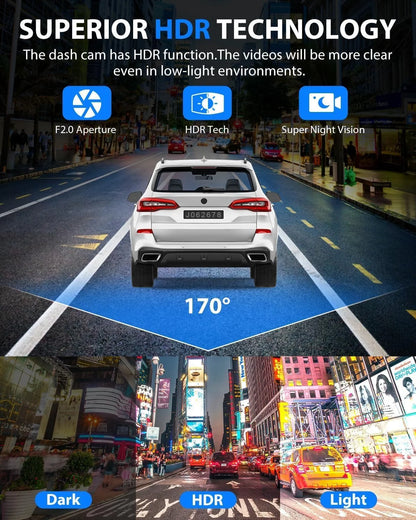 Triple Trouble Cam: The Nosey Neighbors Version with Night Vision, 4K Shenanigans, and Enough Storage to Catch All Your Backseat Karaoke Moments!