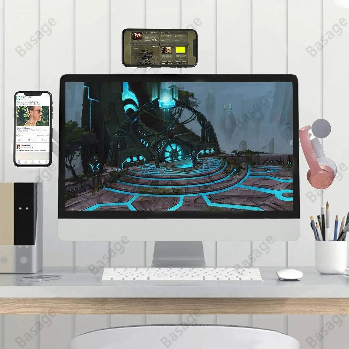 The "I Can’t Believe It’s Not a Phone Stand" - The Magical Magnetic Hugger for Your Laptop and Cells, Slimmer than a Diet Soda!