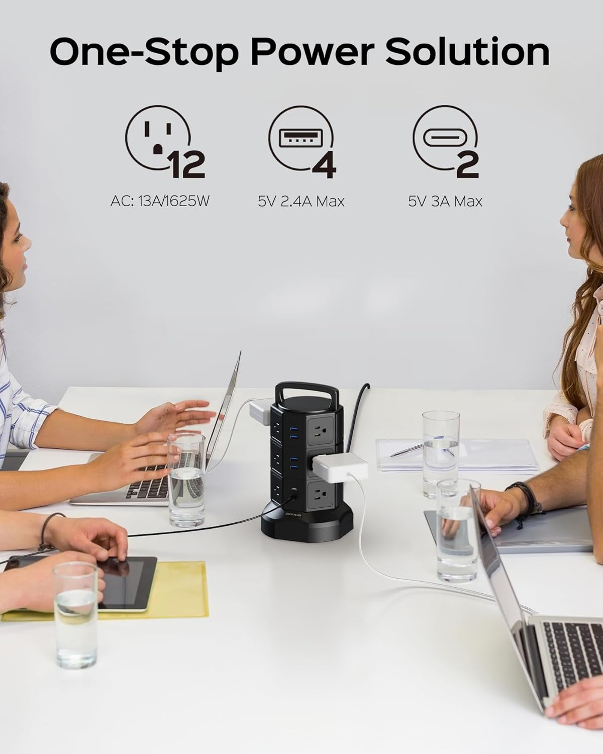 Surge-ious Power Tower: The Ultimate Outlet Party with More USB Ports Than Your Family Reunion!