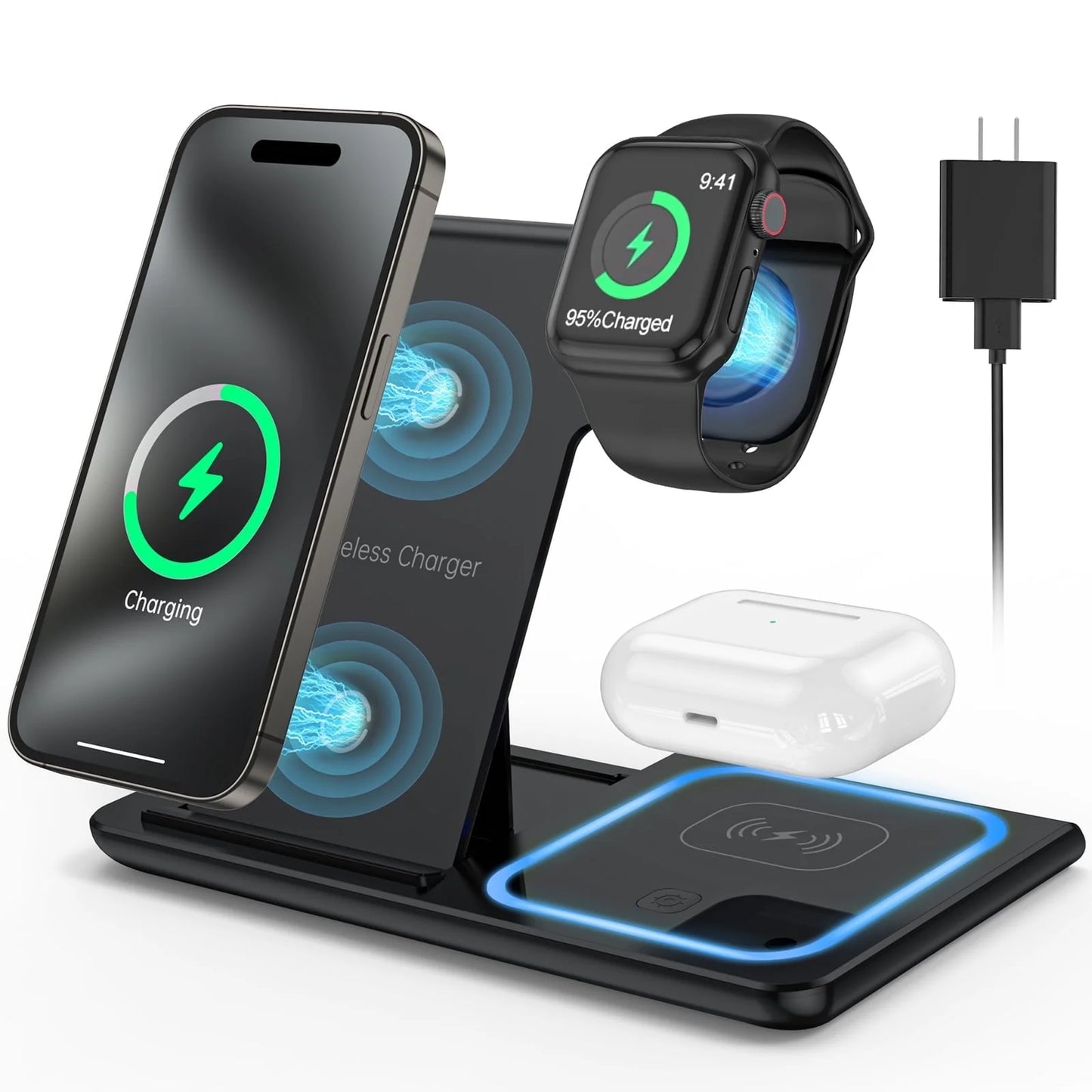 Super Speedy Magic Plate: Juice Up Your iPhones, Watch, and Ear Snacks All at Once - Now with Extra Zing!