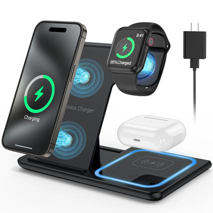 Super Speedy Magic Plate: Juice Up Your iPhones, Watch, and Ear Snacks All at Once - Now with Extra Zing!