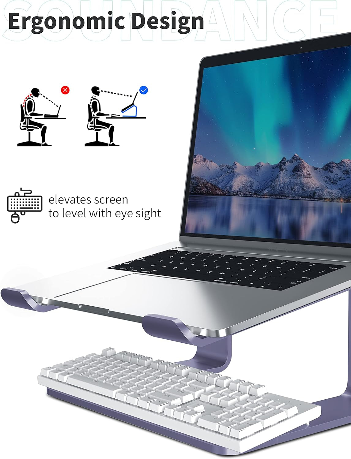 Purple Perch for Your Pile of Pixels: Elevate Your Laptop and Your Mood with This Fancy Metal Stand!