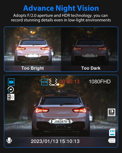 Triple Trouble Cam: The Nosey Neighbors Version with Night Vision, 4K Shenanigans, and Enough Storage to Catch All Your Backseat Karaoke Moments!