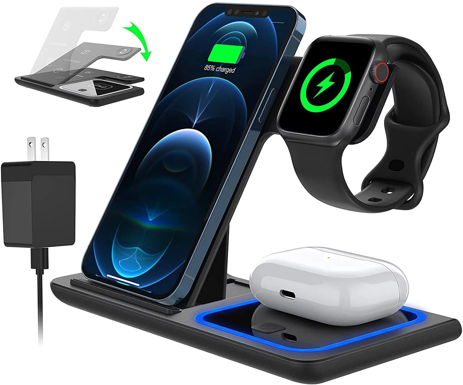 Super Speedy Magic Plate: Juice Up Your iPhones, Watch, and Ear Snacks All at Once - Now with Extra Zing!
